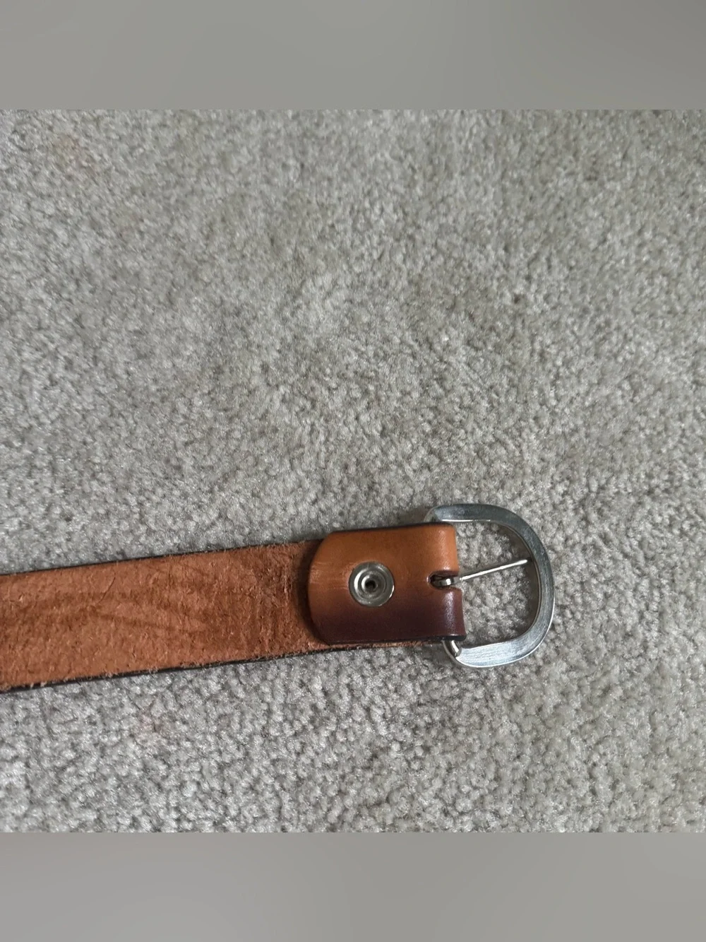 Trucker Mack / Semi Truck Mountain Outdoors Scene Brown Vintage Leather Belt
